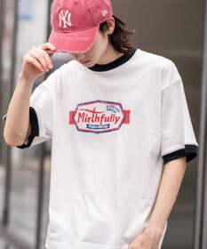 WEGO 【ユニセックス着用ITEM/MLサイズ展開】コンパクトフィットグラフィックリンガーT（SS）