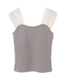 earth music&ecology チュールドッキングカップ付キャミソール