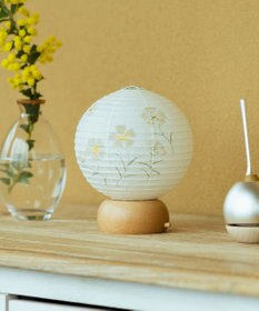 ちょうちん堂 【あかり道】〈手書絵付〉ナチュラルなでしこ ちょうちん ライト