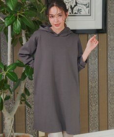 Tiaclasse 【洗える】ソフトボンディングパーカーチュニック