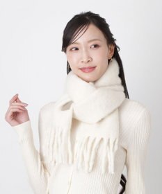 MOONBAT 【WEB限定】FURLA ウール混 ボリューム無地マフラー/幅25cm