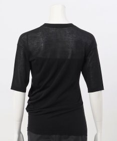 23区 【エステータ】シアーニット 5分袖ドレープ