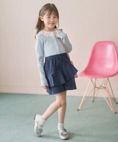 組曲 KIDS 【110-140㎝】アシンメトリーフリル キュロット