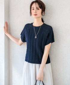 組曲 L 【先行予約・WEB限定】バックリボンケーブル ニット