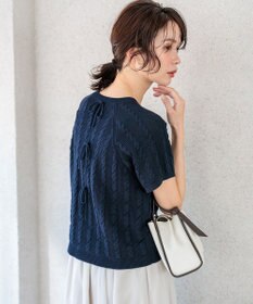 組曲 L 【先行予約・WEB限定】バックリボンケーブル ニット