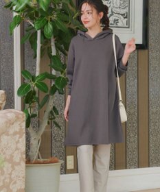 Tiaclasse 【洗える】ソフトボンディングパーカーチュニック