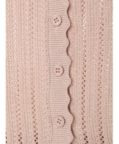 earth music&ecology ２点ＳＥＴ透かし編みカーディガン＋裾フレアスカート