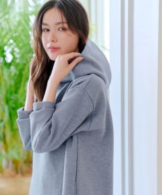 Tiaclasse 【洗える】ソフトボンディングパーカーチュニック