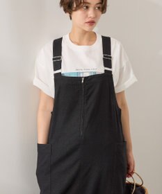 AMERICAN HOLIC 【WEB限定】リネンブレンドIラインジャンパースカート