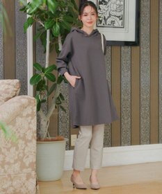 Tiaclasse 【洗える】ソフトボンディングパーカーチュニック