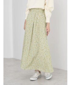 earth music&ecology キンモクセイ柄フレアスカート