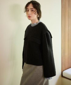 #Newans 【セットアップ可能】ワイドスリーブツイードプルオーバー