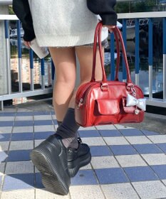 WEGO チャーム付きボストンバッグ