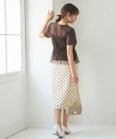 Feroux 【新色追加・洗える】パールポイントフラップ スカート