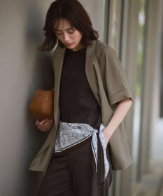 23区 L 【見上愛さん着用】シアータンブラー ハーフスリーブ ダブルジャケット