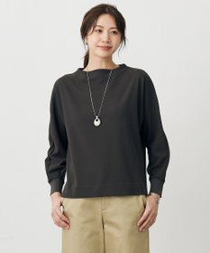 J.PRESS LADIES ジョーゼットダンボール ボトルネック カットソー