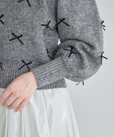 Green Parks ・ＡＮＤＳＥＡＲＣＨ　メニーリボンニットプルオーバー