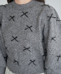 Green Parks ・ＡＮＤＳＥＡＲＣＨ　メニーリボンニットプルオーバー