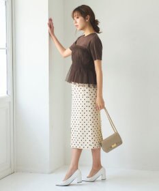 Feroux 【新色追加・洗える】パールポイントフラップ スカート