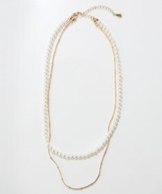 Phoebe 2wayダブルラインパールチェーンネックレス