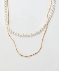 Phoebe 2wayダブルラインパールチェーンネックレス