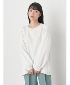 earth music&ecology ＳＥＴ２点ベスト＋バックプリーツブラウス