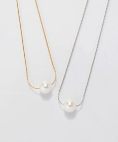 Phoebe 【金属アレルギー対応】ワントップパールネックレス　シルバー/サージカルステンレス