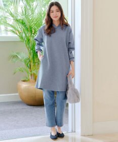 Tiaclasse 【洗える】ソフトボンディングパーカーチュニック