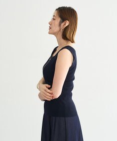 YECCA VECCA 2wayスクエアノースリーブニット