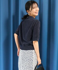 UNFILO L ベロアモール ハーフスリーブニット