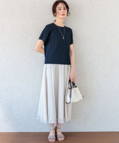 組曲 L 【先行予約・WEB限定】バックリボンケーブル ニット