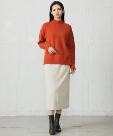 自由区 ウールカシミヤブレンドハイネック ニット