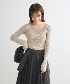 Green Parks ・ＡＮＤＳＥＡＲＣＨ　リブフェイクレイヤードニット