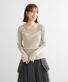 Green Parks ・ＡＮＤＳＥＡＲＣＨ　リブフェイクレイヤードニット