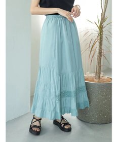 earth music&ecology レースティアードスカート