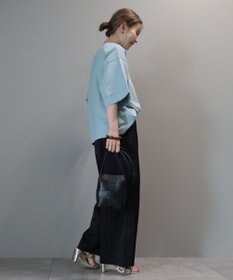 AMERICAN HOLIC イージーケア＋接触冷感ウエストタックワイドパンツ