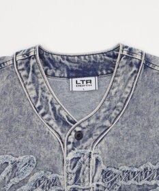 WEGO 【ユニセックス着用ITEM】ベースボールデニムグラフィックシャツ（SS）