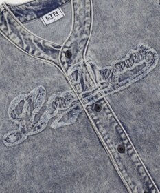 WEGO 【ユニセックス着用ITEM】ベースボールデニムグラフィックシャツ（SS）