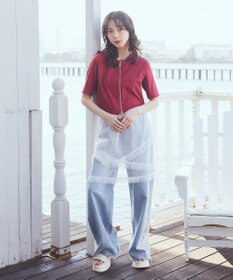earth music&ecology カットリブＷジップカーディガン