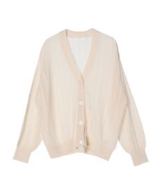 Green Parks すかし編みニットカーディガン