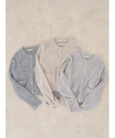 earth music&ecology キラキラシャギーカーディガン