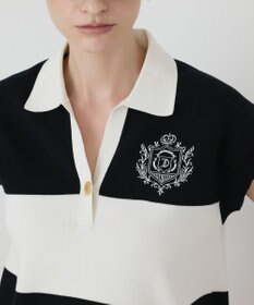 GRACE CONTINENTAL ラガーポロニットトップ