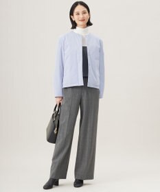 自由区 L 【洗える】シルクウールリブタートルネック ニット