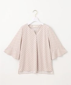 ANY SIS 【接触冷感・吸水速乾・UVケア】エアリードレープスムース 七分袖 ブラウス