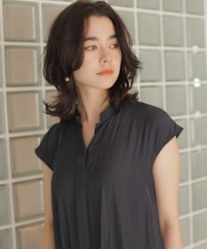 組曲 L 【WEB限定】ギャザーライトデシン ティアードワンピース