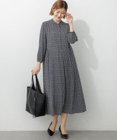 23区 L 【洗える】モダンジオメトリックプリント ワンピース