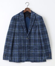 JOSEPH ABBOUD 【イタリア素材/軽量/ストレッチ】サマーツィード ジャージー プリント ジャケット