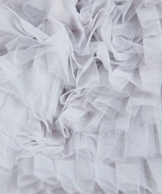 style code 【MERCURYDUO/マーキュリーデュオ】チュールフリル 雑材バケツ型ショルダーバッグ