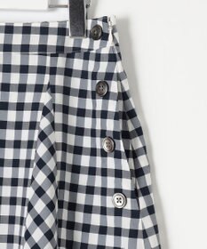J.PRESS LADIES L 【洗える】アセVisギンガム フレアー スカート
