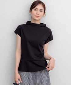 組曲 【WEB限定】プレーティング天竺  ペプラムカットソー